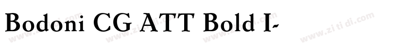 Bodoni CG ATT Bold I字体转换